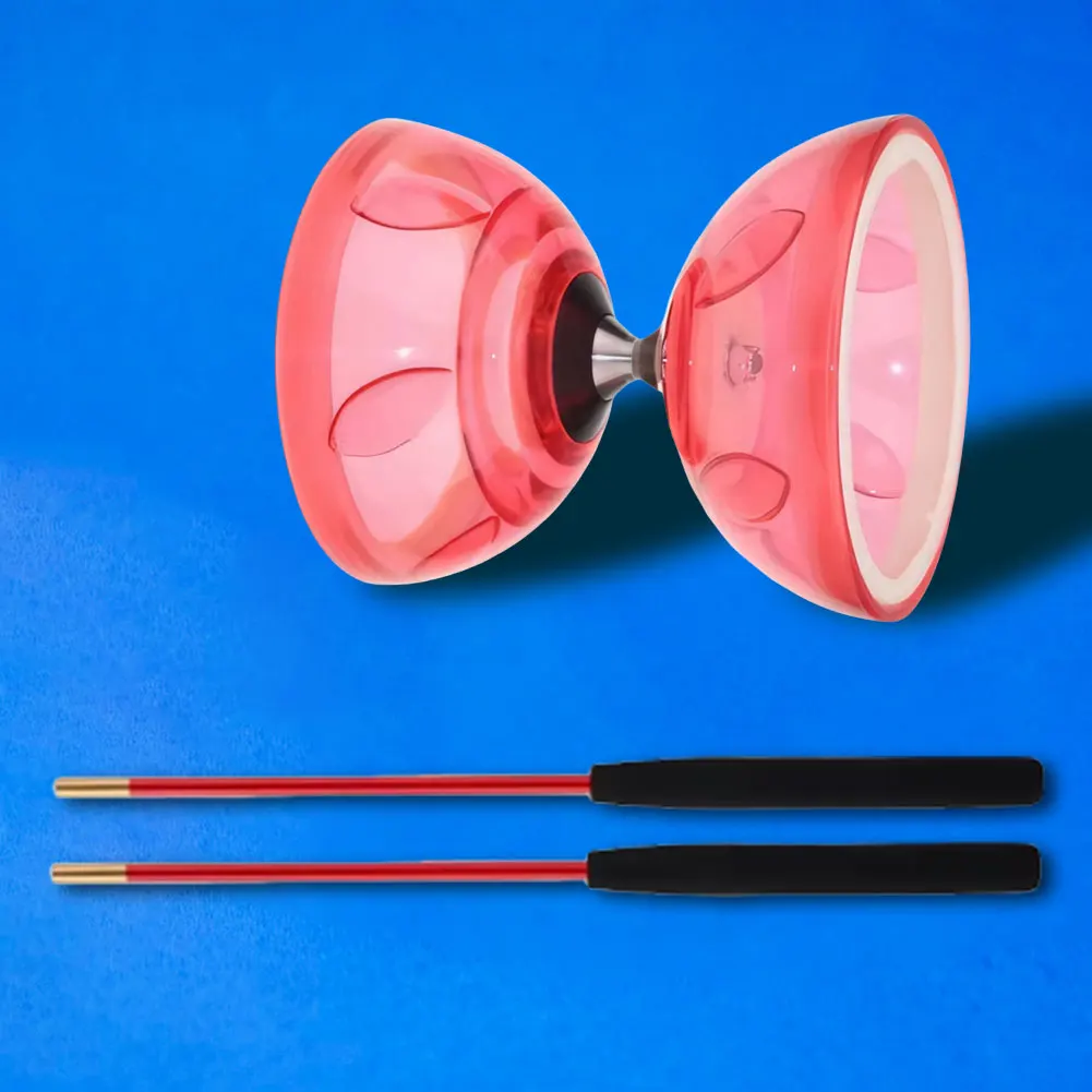 Chinese Yoyo Diabolo Set with 2 Diabolo Sticks String and Net Bag Triple Bearing Juggling for Adults Kids
