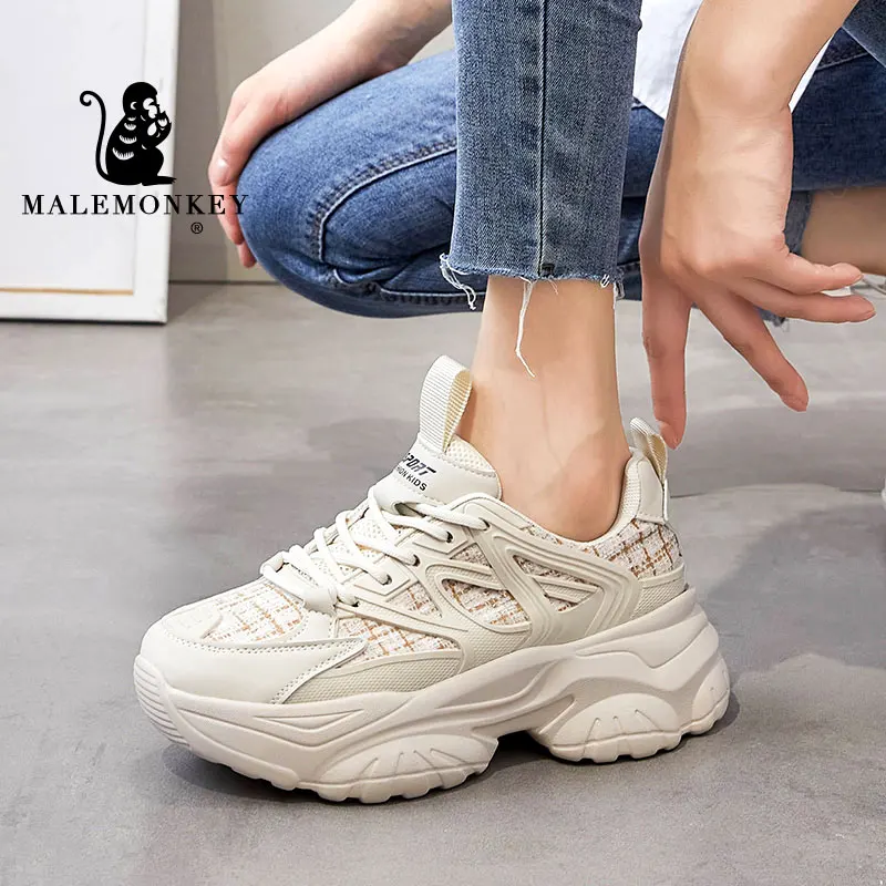 2022 Platform Sneakers Women Desinger High Quality New Fashion Chunky Female Shoes Casual Comfortable Black Sport Shoe Handmad| | - AliExpress