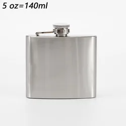 Premium 10 oz Stainless Steel Portable Hip Flask - High Quality Alcohol Drinkware (5 oz)