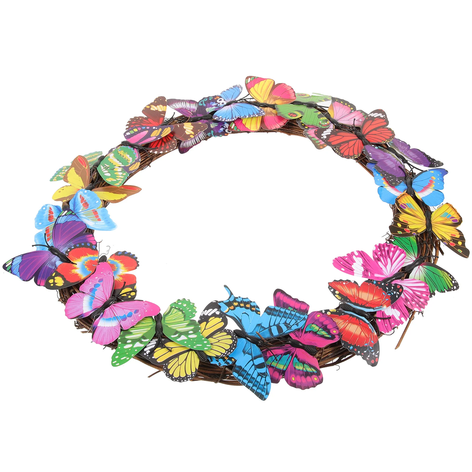 

Butterfly Wreath Simulation for Front Door Festival Garland Outdoor Hanging Party