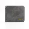 2023 Luxury Wallet New Men's Wallet Short Frosted Leather Wallet Retro Two Fold Vertical Wallet Youth Korean Multi-Card Wallet 4