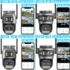 20MP Outdoors Wifi Camera 10K HD Three Lens Security 5G PTZ IP Camera 10X Digital Zoom Lens Human AI Auto Detect Tracking Camera 2