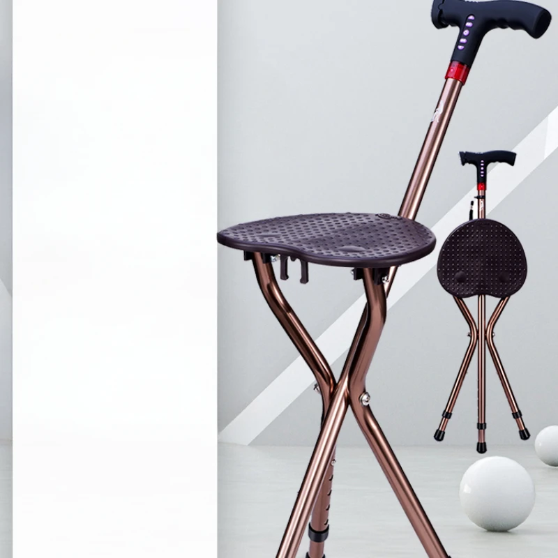 

Wand style stool for elderly people with , multifunctional, can sit, eight sticks, slip, four legged cane, intelligent