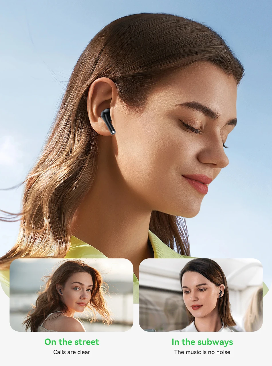 S7918493dce7348fdb05a7f698fd56aefB Rocoren Echo R02 Casque Bluetooth 5.4 – Véritable Sans Fil avec Suppression Active du Bruit