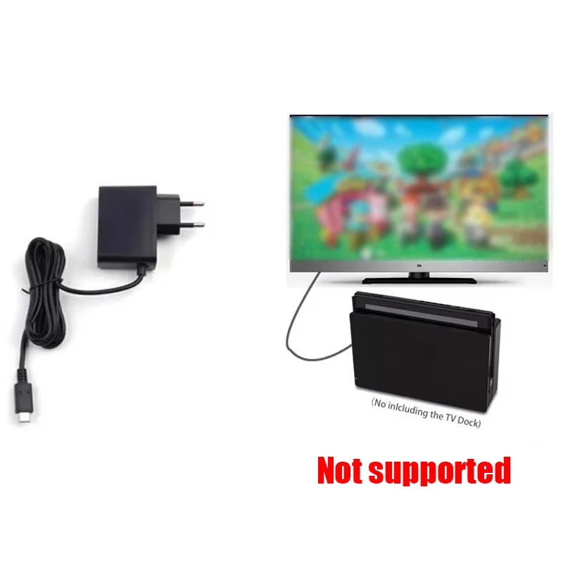 Universal 5V 2.4A USB-C Power Adapter with EU/US Plug