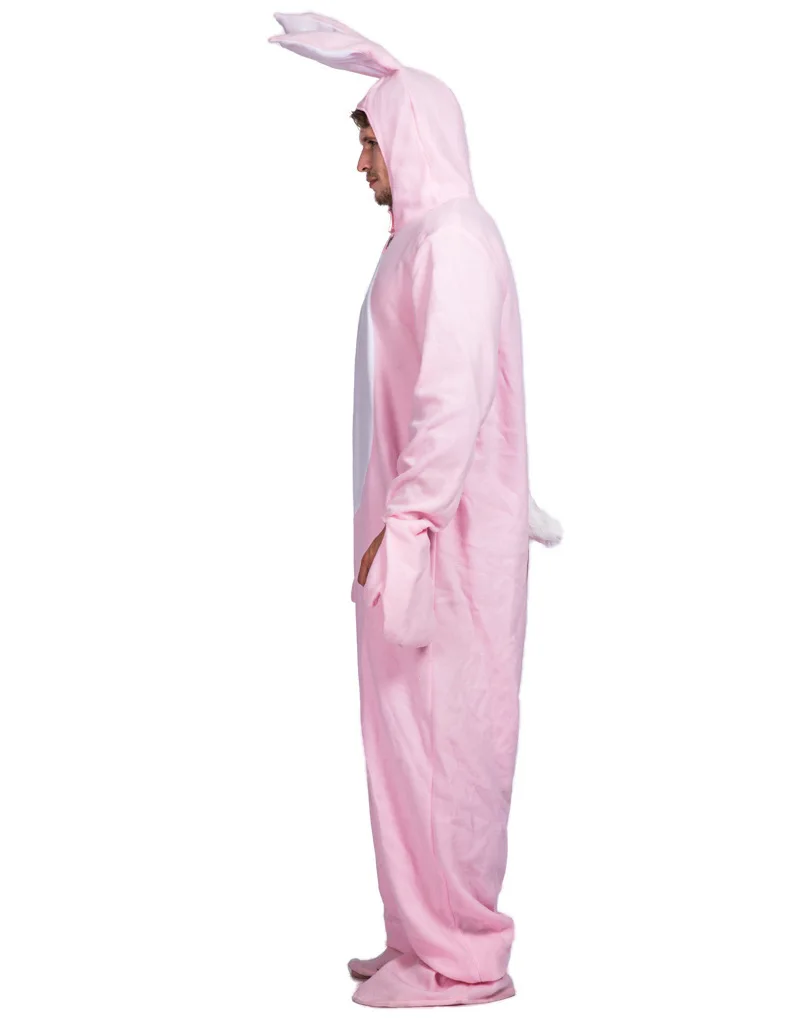 Animal Adult 3D Kigurumi Rabbit Flannel Family Party Cartoon Rabbit Pajamas Cos Costumes Sleepwear Unisex Style