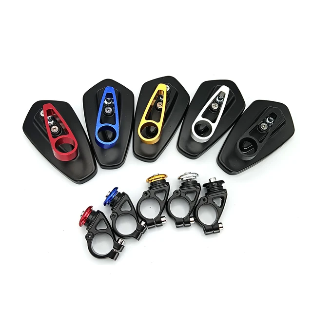 7/8" 22mm CNC Motorcycle Rearview Mirrors Universal Clear Glass Scooter Bar End Handlebar Mirror Rear View Mirror Accessories
