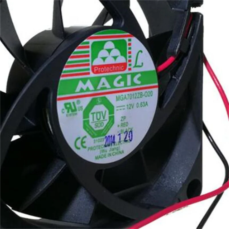 Ventilador de Alimentação de Dois Fios dc 12v 0.63a 7020 Mga7012zb-o20 - Imagem 2