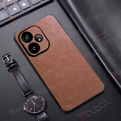 Retro Leather Business Durable Phone Case for Realme Neo7x (Light Brown)