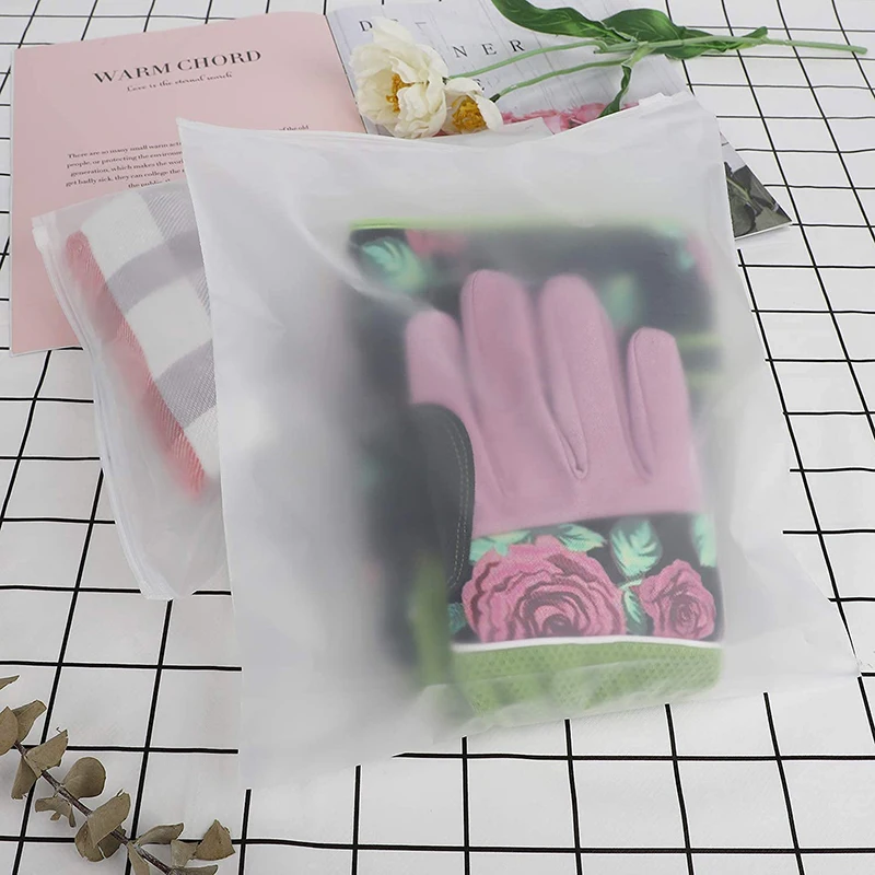 50PCS Travel Frosted Ziplock Bag PE Storage Bag Plastic Zipper EVA Translucent Bag Ziplock Bag Waterproof Packaging Bag 2