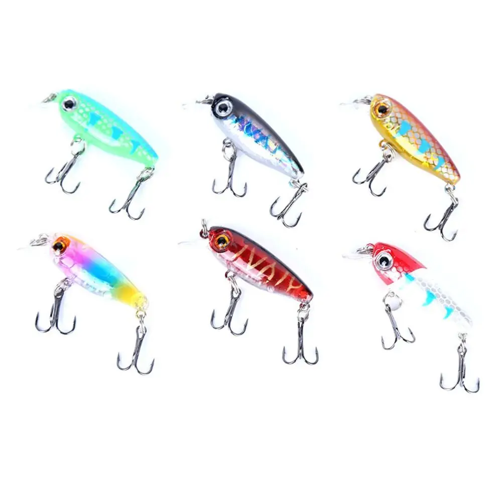 

3D Eyes Topwater Fishing Lure Rotating 3.1g 4.7cm Hard Bait Long Throw Artificial Minnow Fishing Lure for Carp Fishing