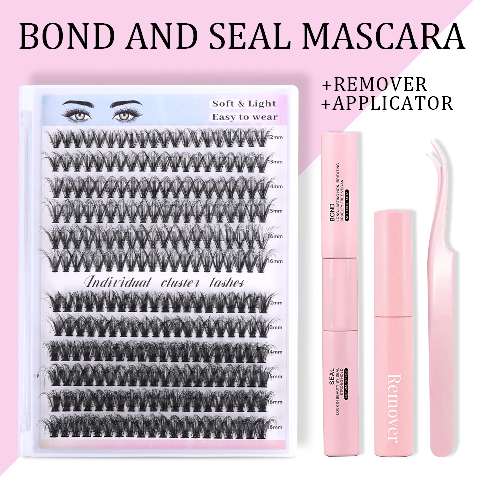 Description Picture 4 of itemDIY Lash Extension Kit 240 PCS Individual Eyelash Extension Kit Cluster Lashes Kit Lash Glue Remover for Eyelash Extensions