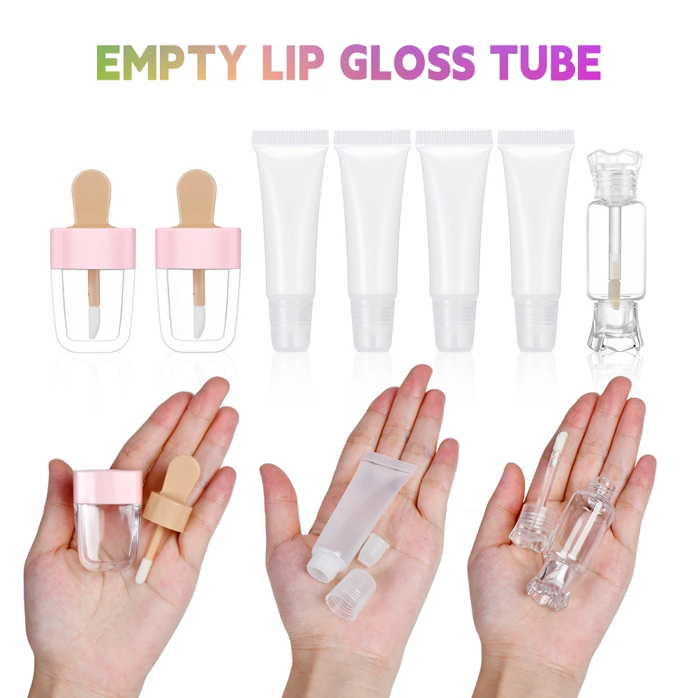 Lip Gloss Base Set Lip Gloss Making Kit Diy Kit Moisturizing Nourish for Girl Kids Gifts Pack Set Cosmetics