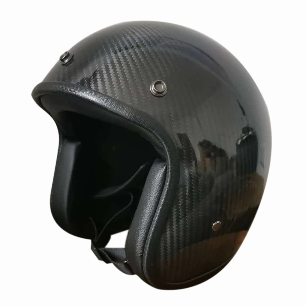 

Motorcycle 3/4 Face Helmet Carbon Fiber Helmet Professional Racing Retro Motocross Safety Helmet Protection Equipment