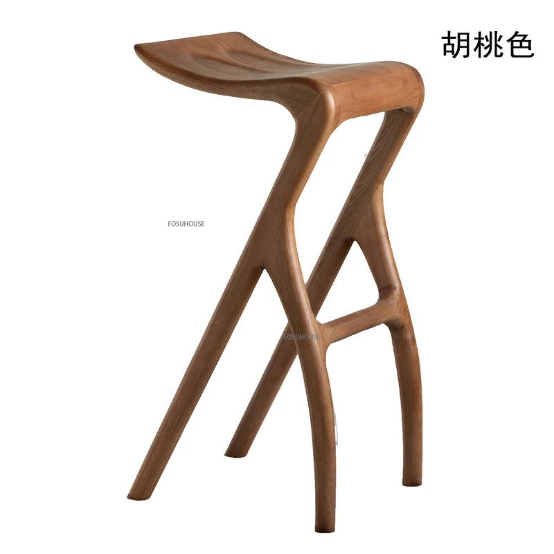 Taburete moderno Simple de madera maciza, taburete creativo para comedor,  muebles nórdicos, taburete para vestidor de dormitorio, silla de asiento  móvil, accesorios para el hogar - AliExpress