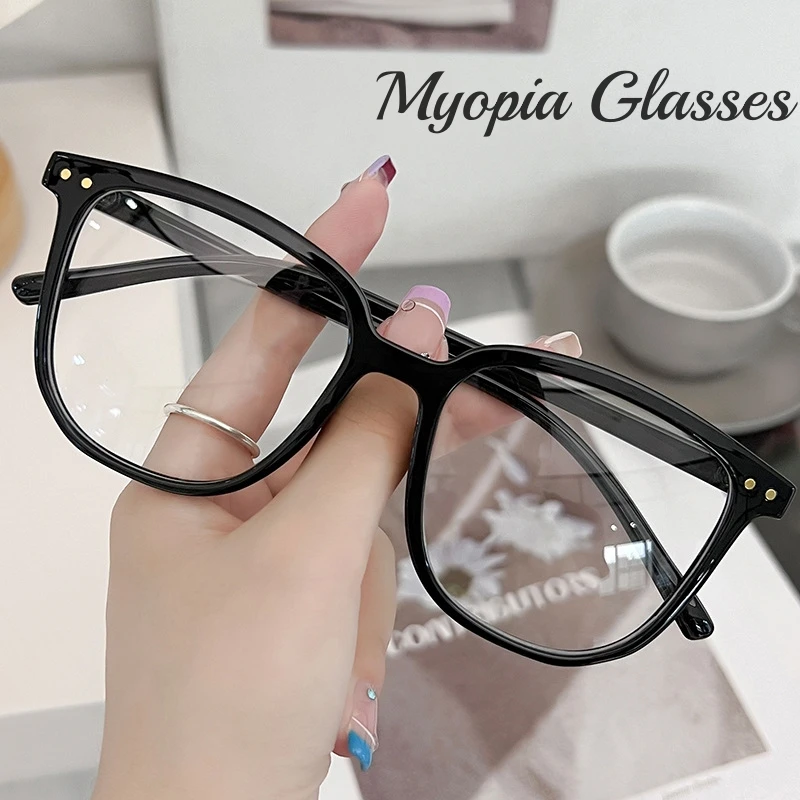 

Transparent Finished Myopia Glasses HD Clear Nearsighted Eyeglasses for Men Women Trendy Fashion Minus Diopter Eyewear 0 To-6.0