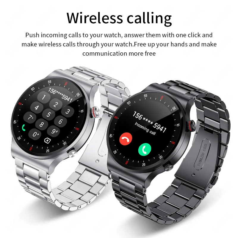 LIGE 2024 NFC Watch For Men Bluetooth Call Smart Watch Android iOS Blood Pressure Smartwatch Weather Full Touch Men's Wristwatch