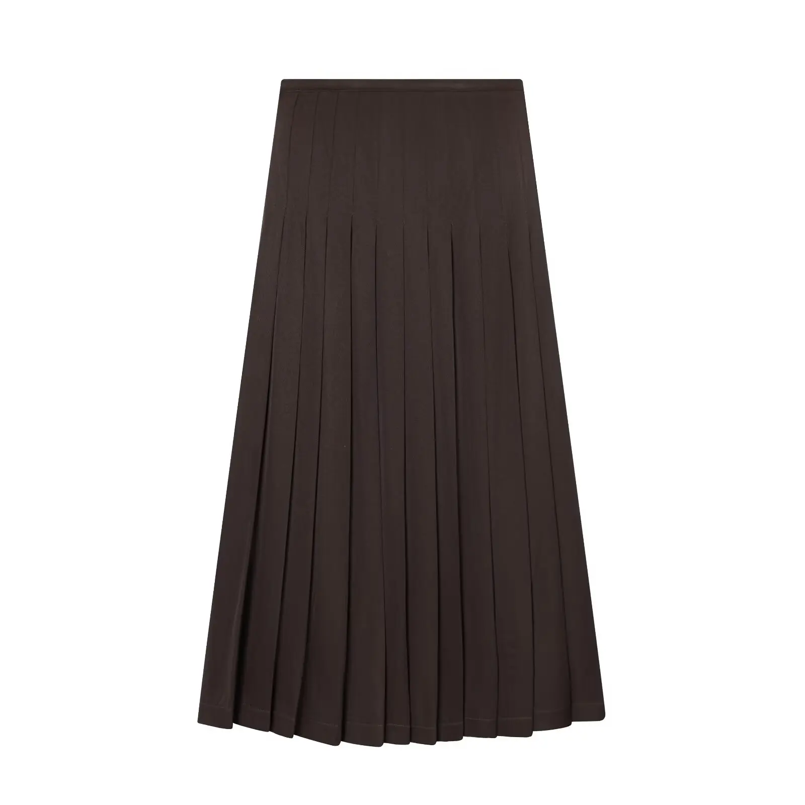 Women Wide Pleated Midi Skirt Party Long Skirts 2026 New Fashion Lady Spring Summer High Street Casual Skirts ﻿Mujer