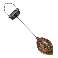 Outdoor Water Drop Shaped Solar Projection Light Waterproof Hollowed-out For Garden Patio Stair Fence Street Landscape Balcony O 6