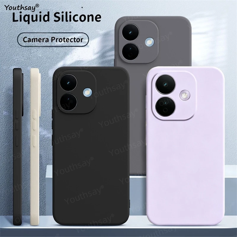 Liquid Silicone Soft TPU Phone Bumper Case Cover - Original Coque