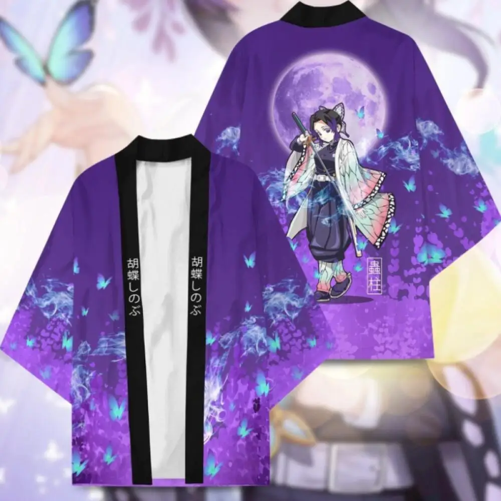 Japanese Anime Character Kamado Tanjiro 3D Printed Kimono Traditional Unisex Cosplay Haori Kamado Nezuko Yukata Cardigan
