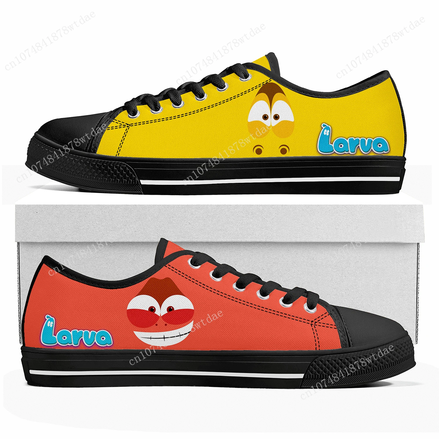 

Larva Low Top Sneakers Womens Mens Teenager High Quality Canvas Sneaker Casual Anime Cartoon Manga Comics Customize Shoes