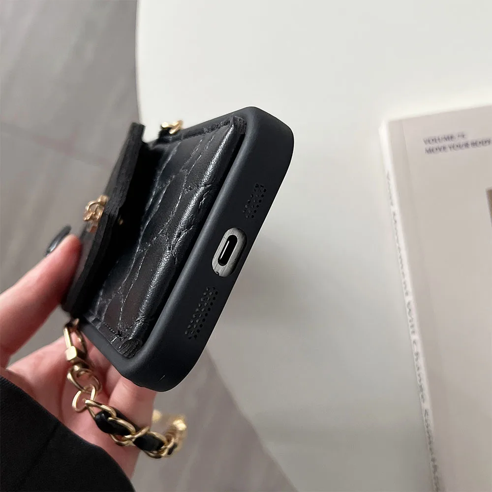 Leather Wallet Strap Crossbody Lanyard Case with Card Holder