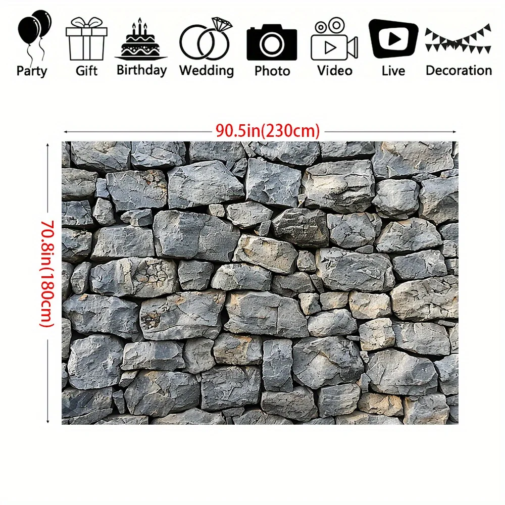 Ein Polyester Steinmauer Hintergrund Stoff, natürliche Felswand Textur Hintergrund Stoff, geeignet für die Fotografie – Detail 4