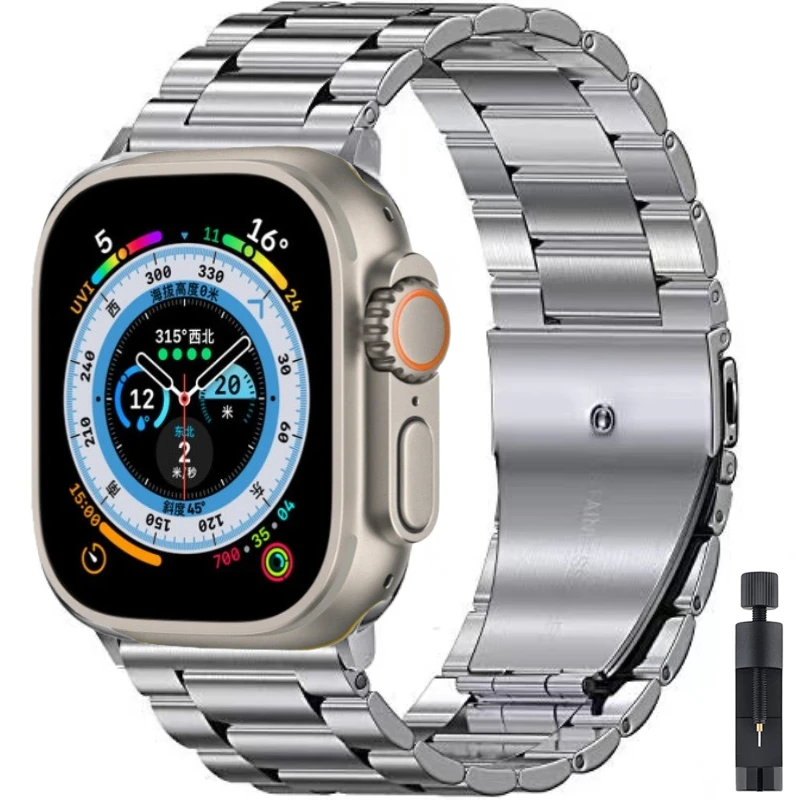 Premium Stainless Steel Metal Strap for Smartwatch - Elegant & Durable Wristband