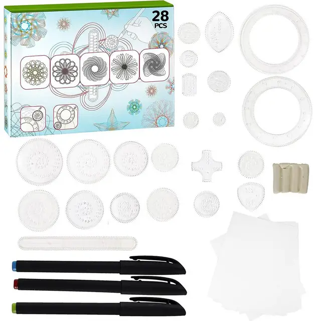 Spiral Art Kit Clear Circle Ruler For Drawing Child Art Craft Accessories  For Kids Students Teens Tools For Making Cards - AliExpress