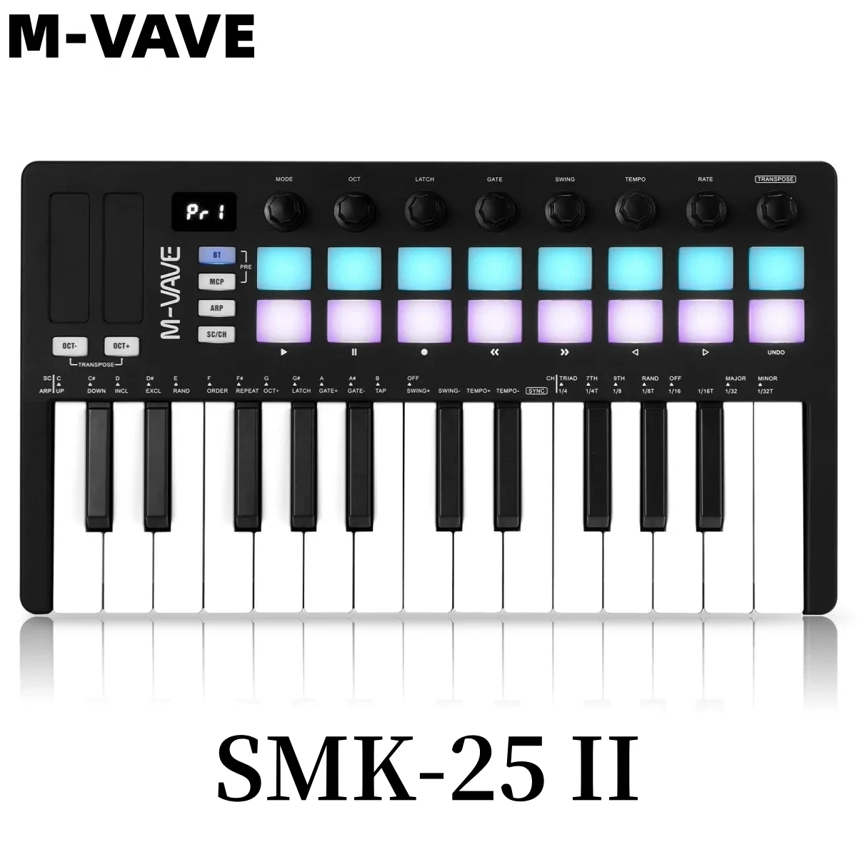 M-VAVE SMK-25/37/mini Pro MIDI Controller | 25 Velocity Keys
