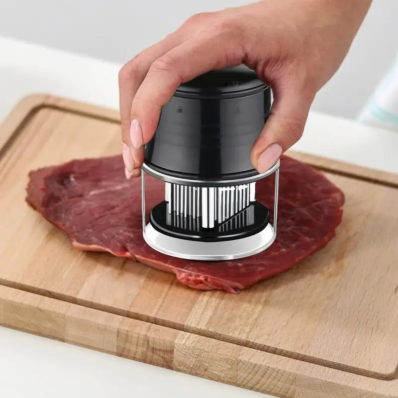 1pcs Stainless Steel Meat Tenderizer Kitchen Meat Tool For Cooking BBQ 56 Blades Needle Hammer Tenderizer For Steak Beef