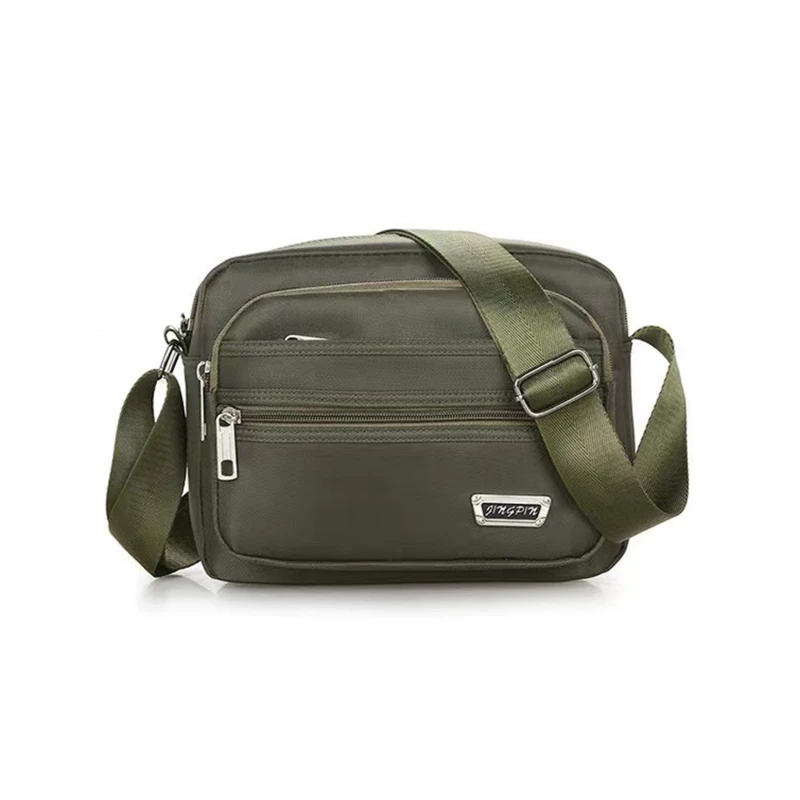 New Men's Shoulder Bag Black Nylon Wallet Casual Multifunction Handbag for Men Business Office Messenger Bag Male Crossbody