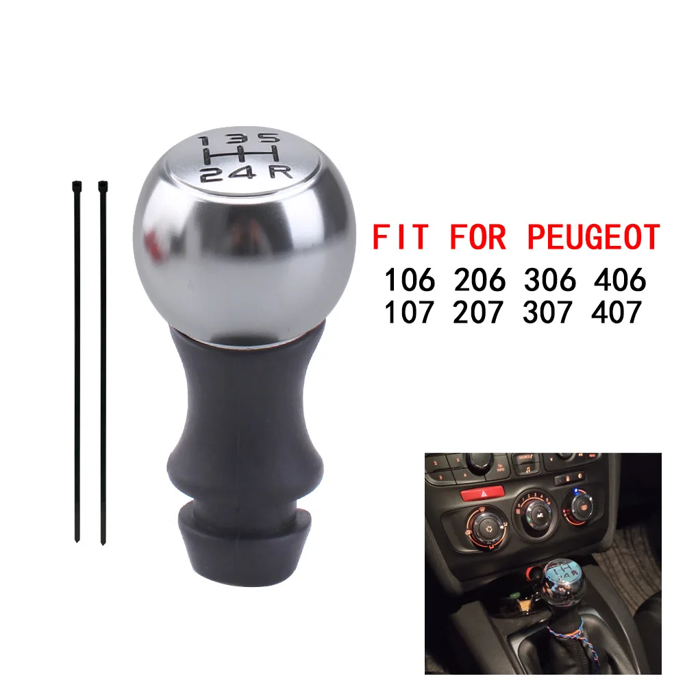 5 Speed Car MT Gear Shift Knob Lever Shifter Handle Stick For Peugeot 106 206 306 406 107 207 307 407 ZR0080561