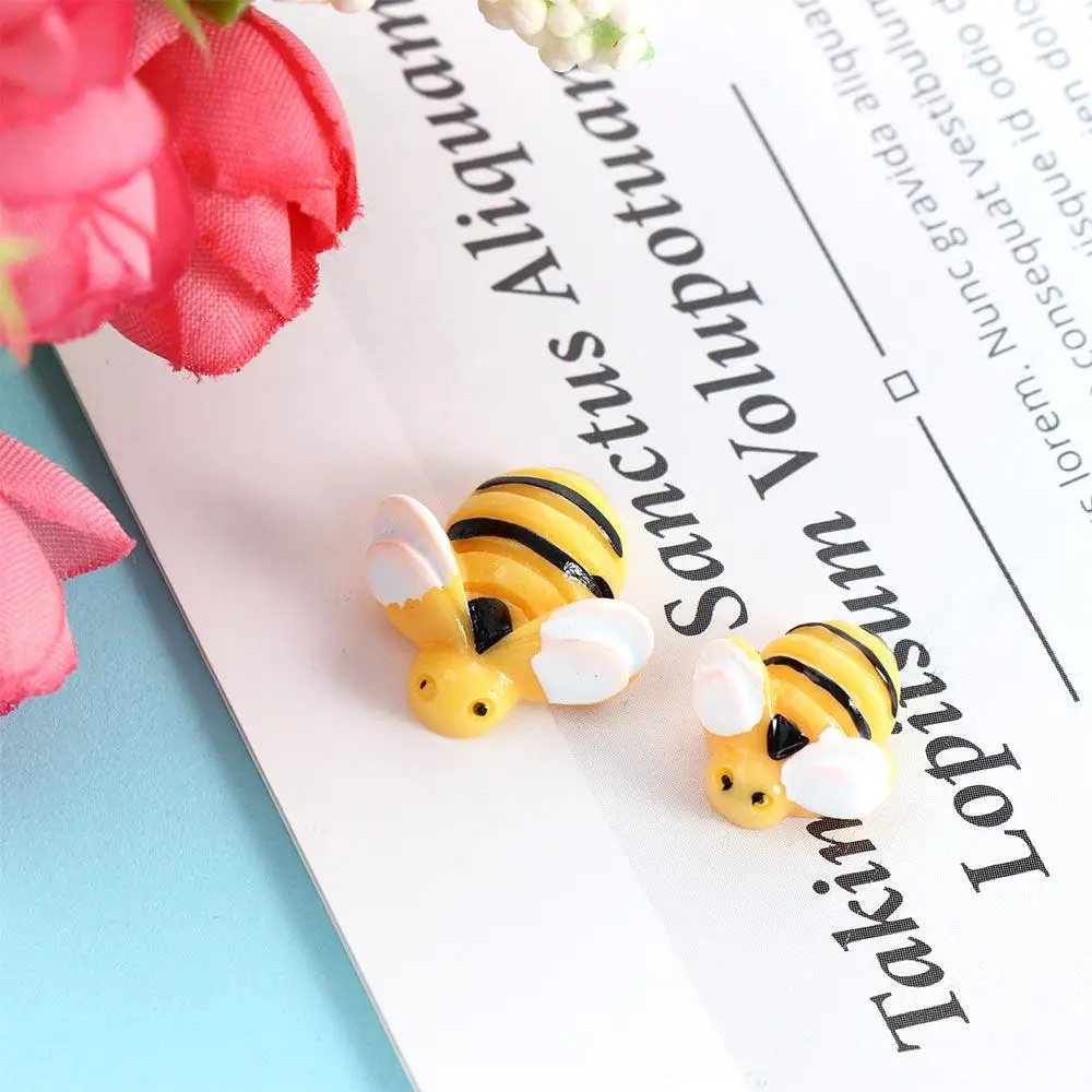 Scrapbook Accessories Jewelry Making Tiny Bee Lovely Resin Embellishment Flatback Miniature Cabochon resin ornaments resin crafts resin crafts accessories