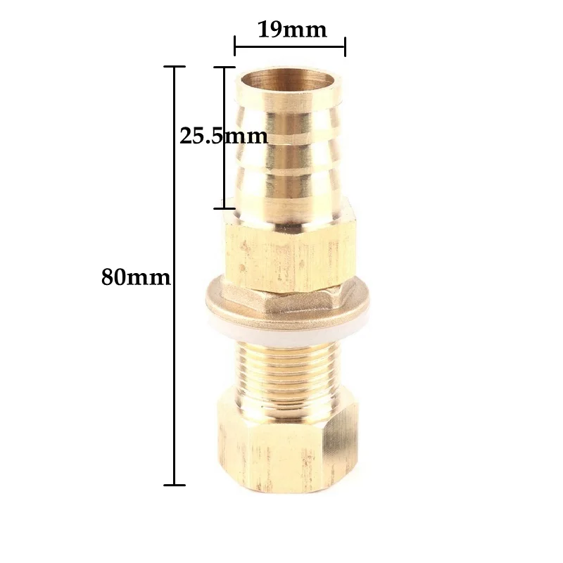 1pcs 1/2" Thread Fish Tank Adapter And Pagoda Connector Swivel Fitting Water Tank Copper Adapter Irrigation Water Hose Connector