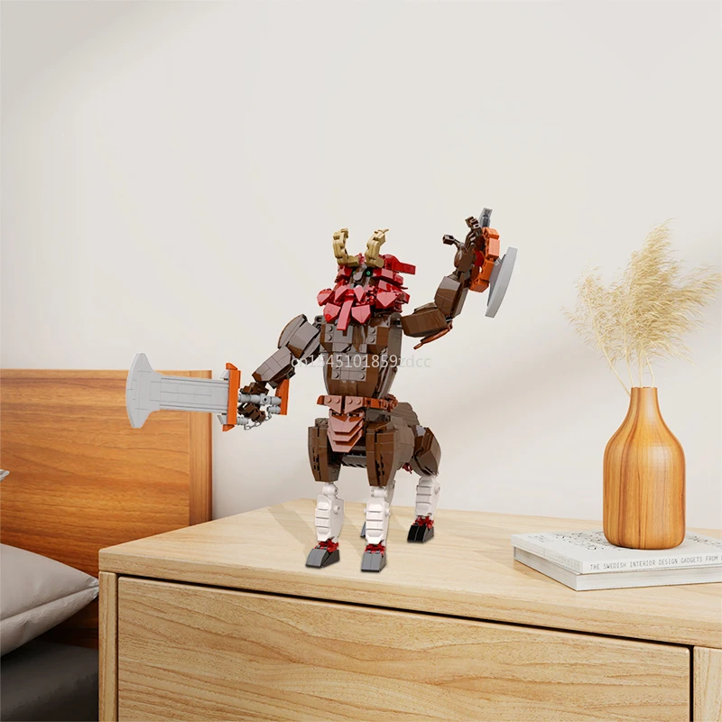 Moc Helpdaed-Ensemble de blocs de construction Lynel Bokoblin, jeu Breath  of the Interface, figurines d'action, briques à assembler, jouets cadeaux