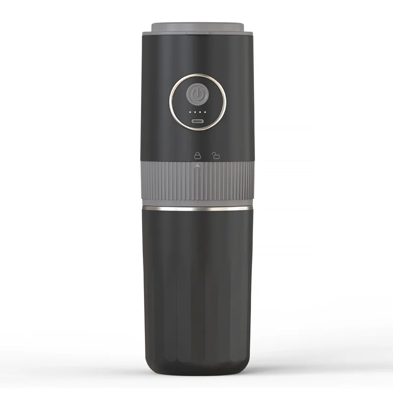 Seyahat Dostu Hepsi Bir Arada Kahve Makinesi - Dahili Öğütücü, El Tipi Espresso Makinesi ve Ev ve Dış Mekan Kullanımı için Mini Pour Over Fincan