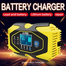 

Car Battery Charger 24V 3A 12V 6A Battery Charger Pulse Repair LCD Display Smart Fast Charge AGM Deep Cycle GEL Lead-Acid