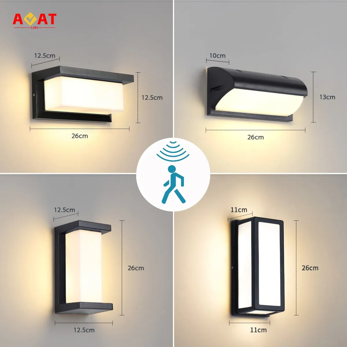 

LED Outdoor Lights Waterproof IP65 Motion Sensor Light Outdoor Wall Light Outdoor Lighting AC85-265V Villa Balcony Wall Lamp