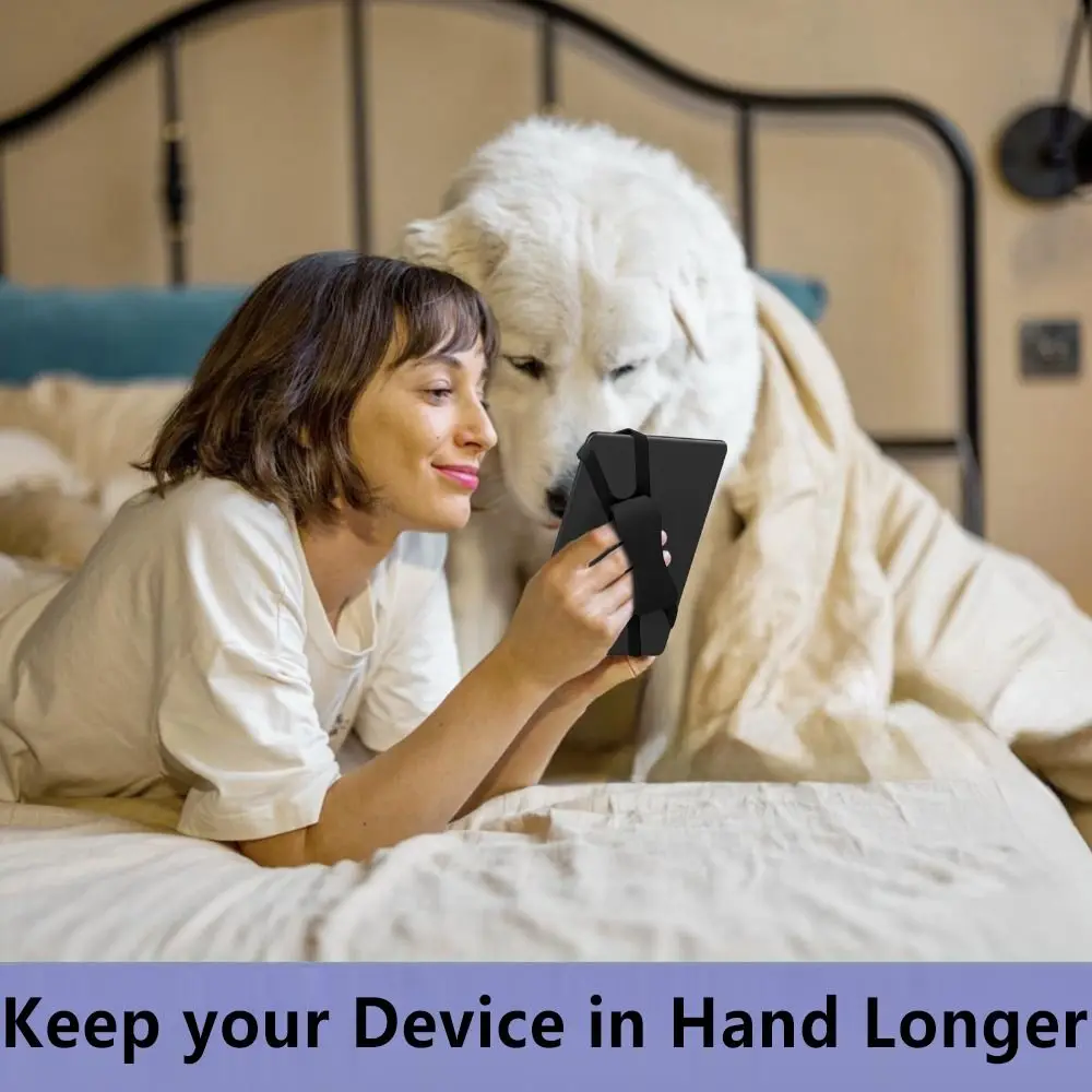 Silicone Tablet Secure Hand Strap 6/7/8/10 inch Ergonomic Finger Grip Portable Non-Slip for Kindle/Kobo/Boox/Lenovo