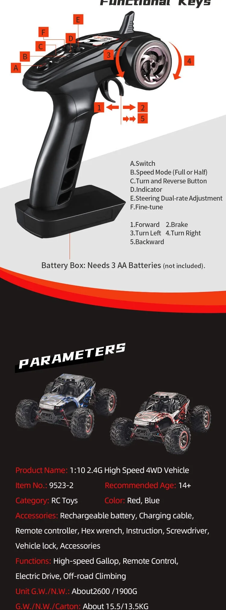 RC Cars classic RC Cars 2.4G Carbon Brush Double Motor Electric 4WD High Speed Truck 1:10 Scale Waterproof 4CH Offroad Drift  Racing SUV Wltoys RC Cars cheap