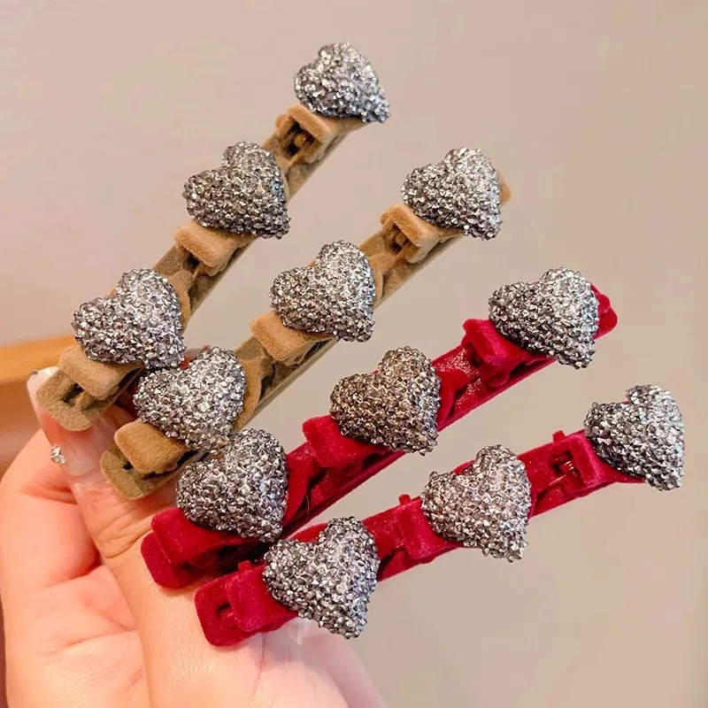 Children's New Year's hairpin forehead bangs love braided Baby headdress headwear Girls kids Women Hair Accessories