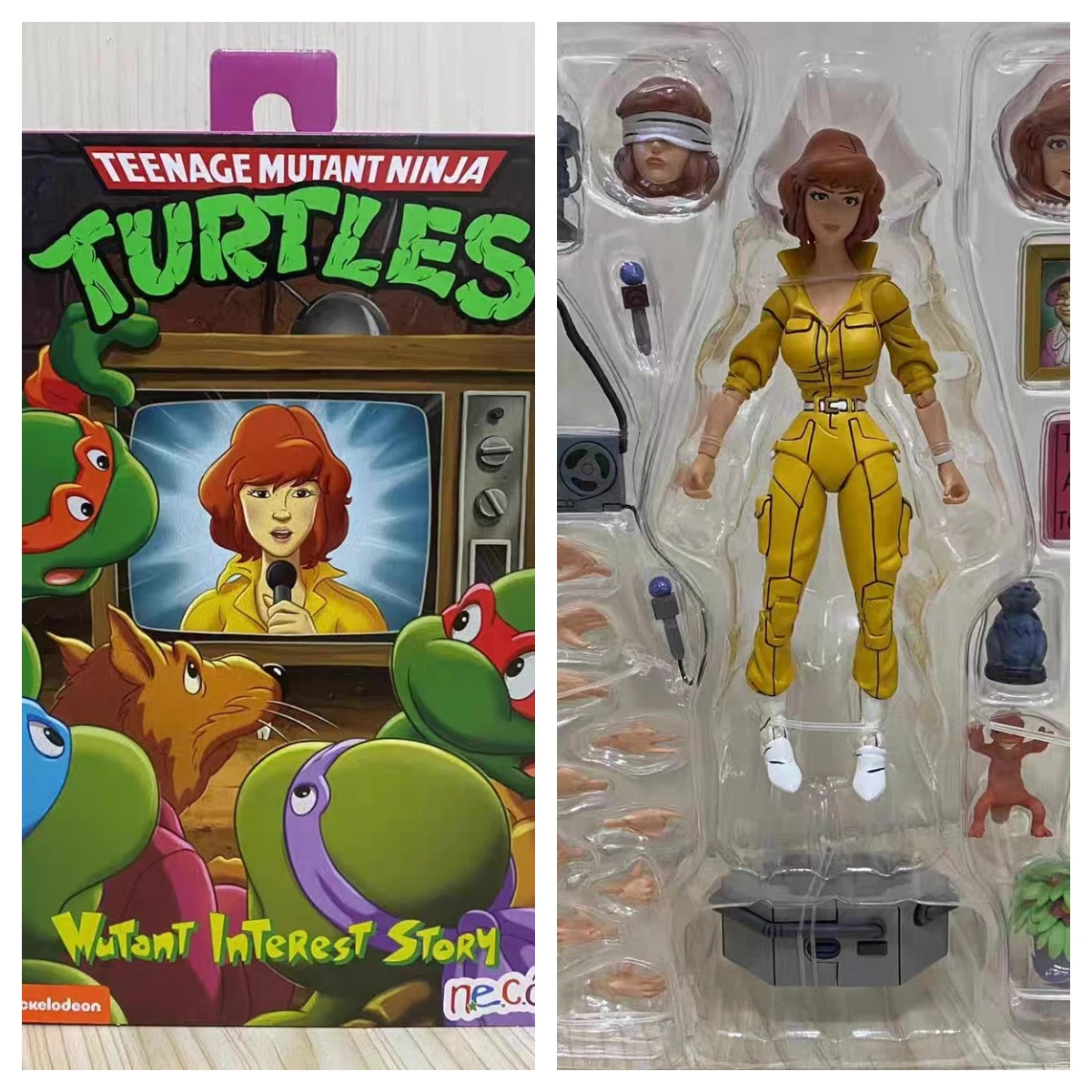 Neca 54233 Action Figure Anime Feminino, April Oneil, Modelo da coleção