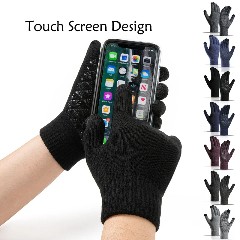 Premium Winter Touchscreen Wool Gloves - Warm, Anti-Slip, Unisex