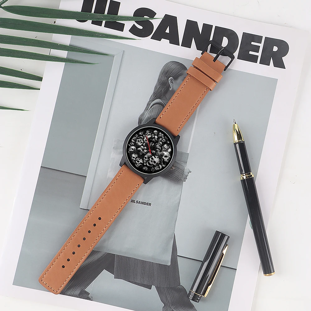 Elegant Skeleton Gentleman Wristwatch - Original Black Gift for Men, Free Shipping, Personalized Souvenir