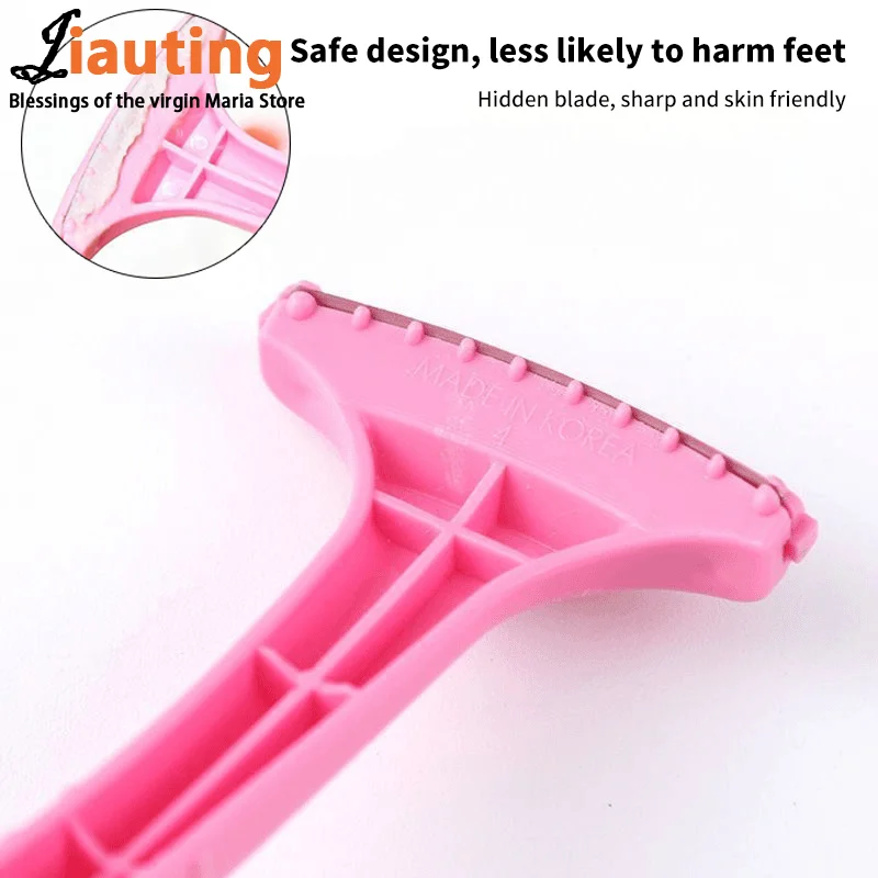 Dead Skin Scraper Professional Handle Dead Skin Calluses Removal Scraper Feet Care Nursing Plastic Portable Pedicure Massage Tool Beauty-health
