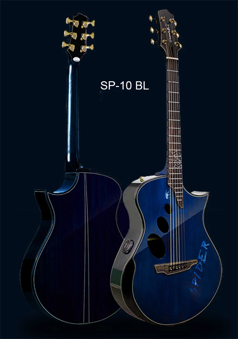 spider BL color handcraft guitar, acoustic electric guitar,guitarra acustica