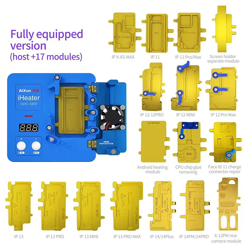 

JC iHeater Face ID Pre-Heating Station Heating Plate For iPhone X 11 12 13Pro Max Motherboard Preheating Separating Desoldering