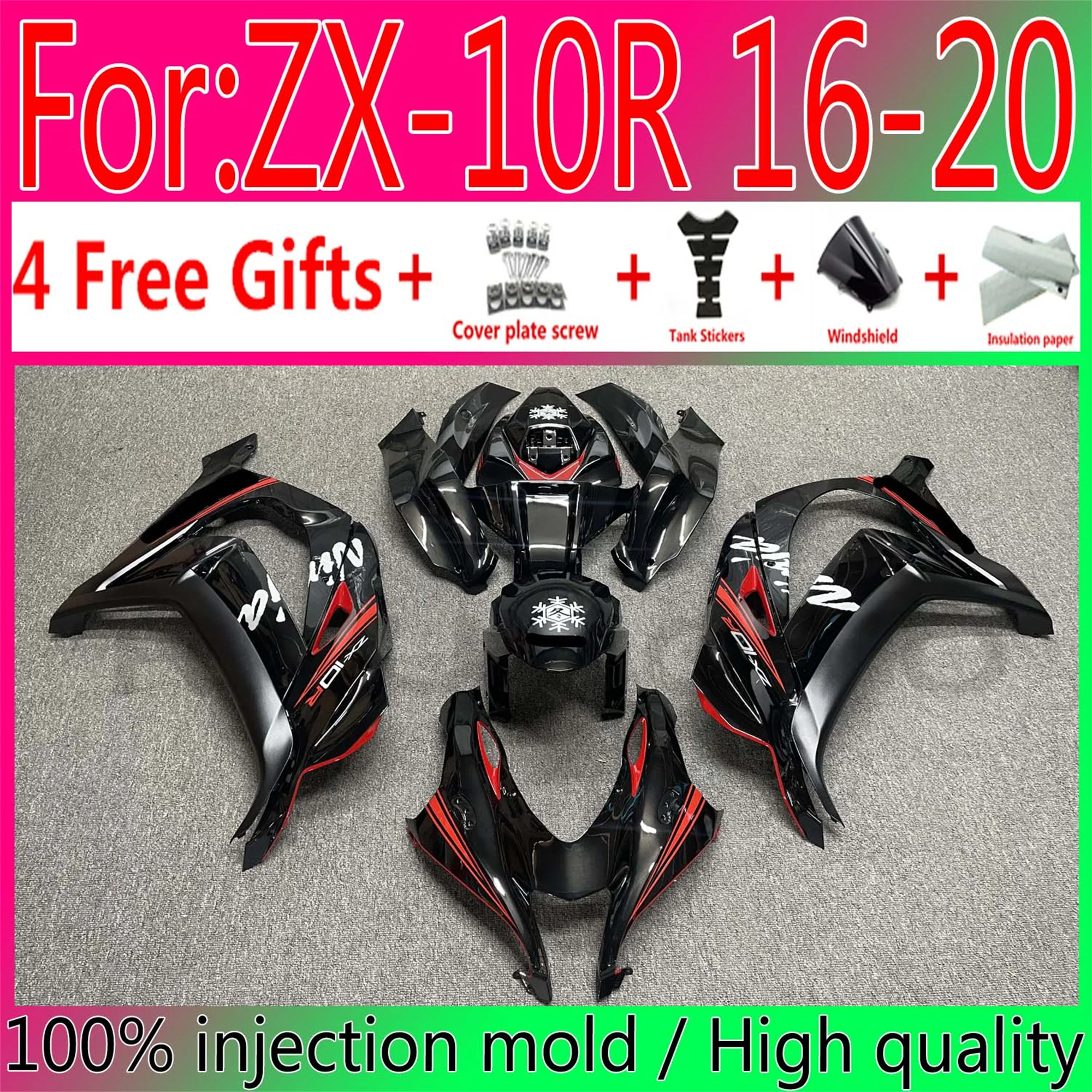 

New Motorcycle Injection Full Fairings For Kawasaki ZX-10R ZX10R 2016 - 2020 16 17 18 19 20 Bodywork Fairing